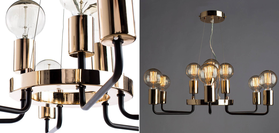 Люстра Loft Industrial Glossy Gold Люстра Loft Industrial Glossy Gold - Loft-Concept в Нижнем Новгороде
