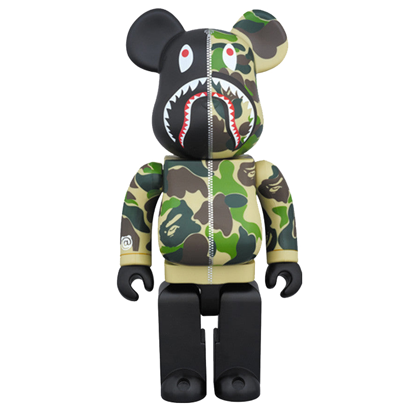 Статуэтка Bearbrick Camo Shark Зеленый Черный в Нижнем Новгороде | Loft Concept 