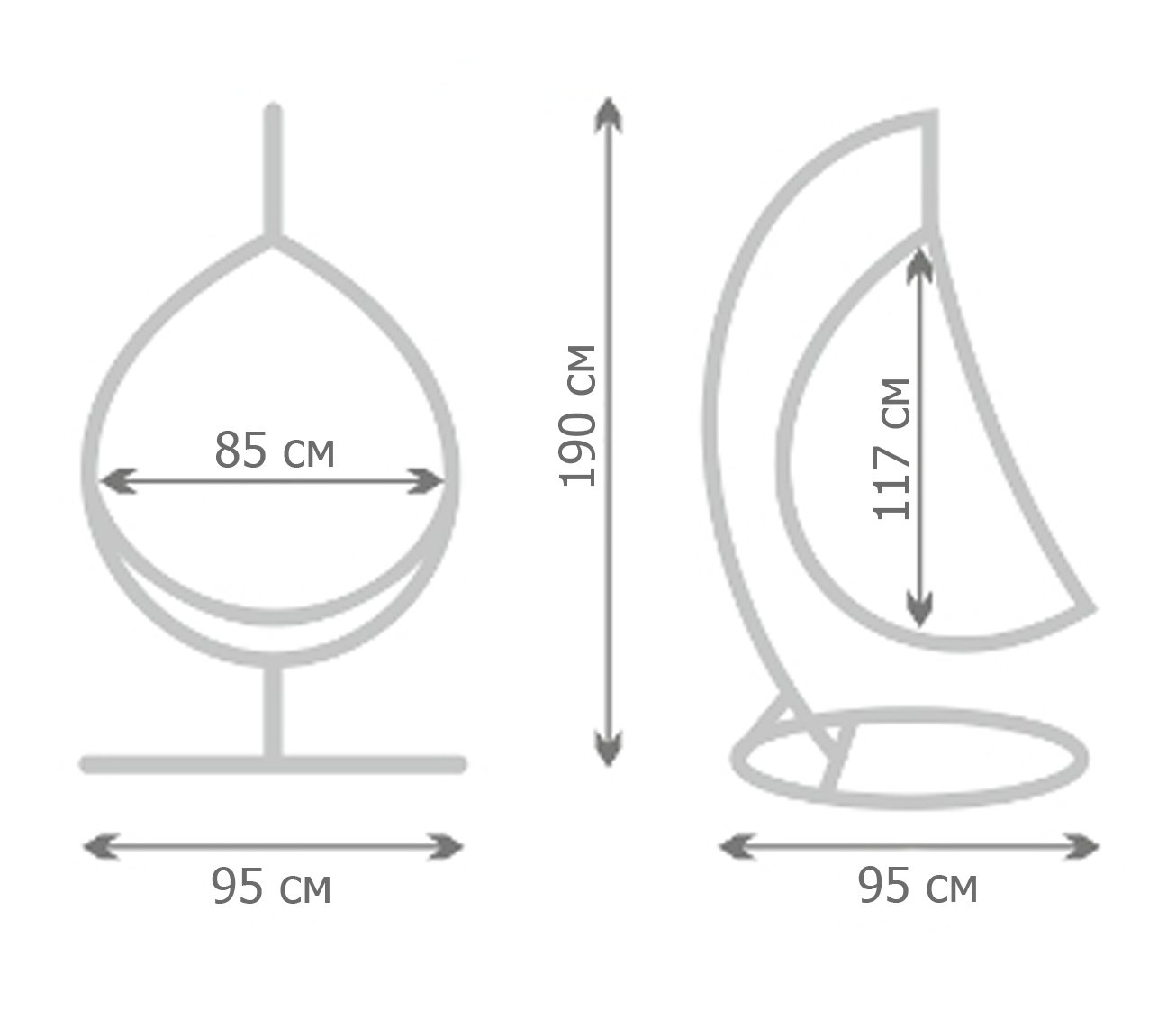 Кресло Swing chair outdoor Coffee Egg в Нижнем Новгороде