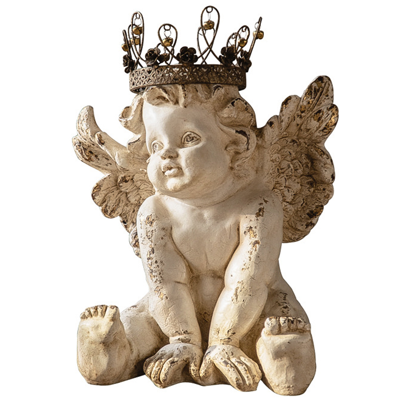 Статуэтка Angel Crown Provence Statuette Бежевый Коричневый винтаж в Нижнем Новгороде | Loft Concept 