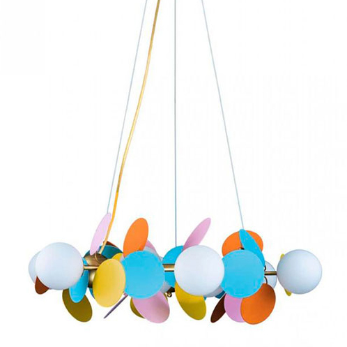 Люстра MATISSE Chandelier circle multicolor диаметр 70 Мульти Золотой в Нижнем Новгороде | Loft Concept 