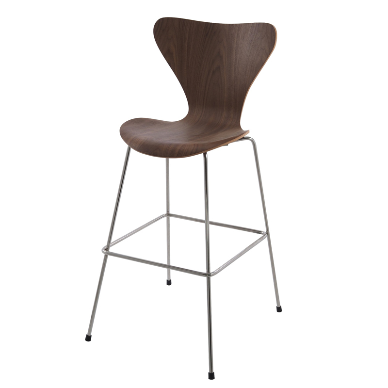 Барный стул Series 7 Bar Stool Орех Нержавеющая сталь в Нижнем Новгороде | Loft Concept 