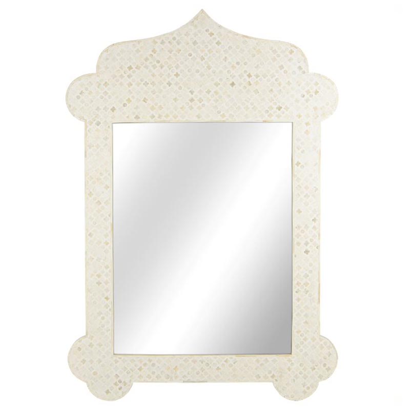 Зеркало Bone Inlay Dome Mirror beige Бежевый в Нижнем Новгороде | Loft Concept 