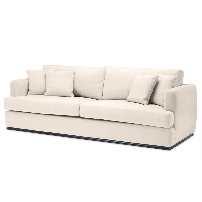 Диван Eichholtz Sofa Hallandale Молочный Черный в Нижнем Новгороде | Loft Concept 