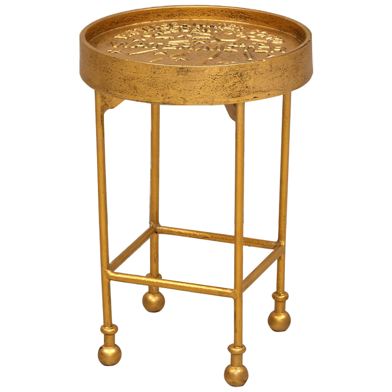 Приставной круглый столик Alain Gold Side Table Золотой в Нижнем Новгороде | Loft Concept 