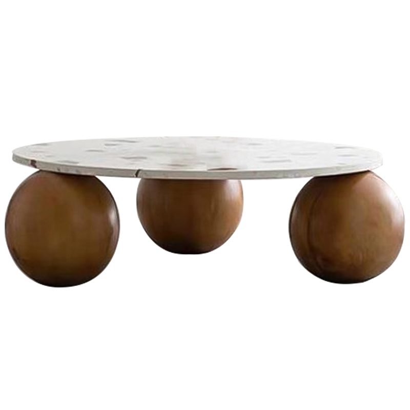 Кофейный стол Oliver Wooden Forms Coffee Table Коричневый Белый в Нижнем Новгороде | Loft Concept 