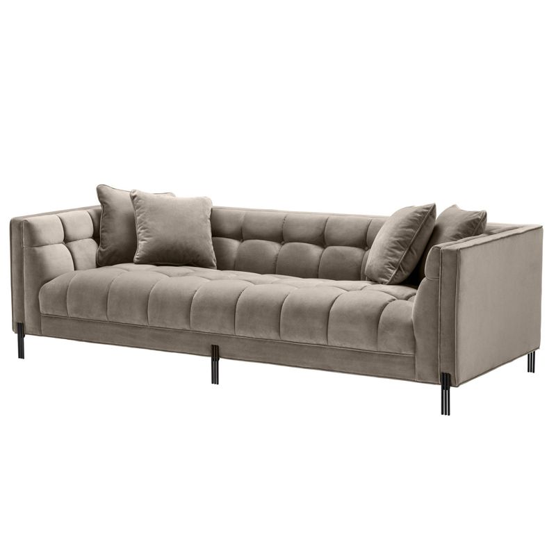 Диван Eichholtz Sofa Sienna greige Бежево-серый Темная бронза в Нижнем Новгороде | Loft Concept 