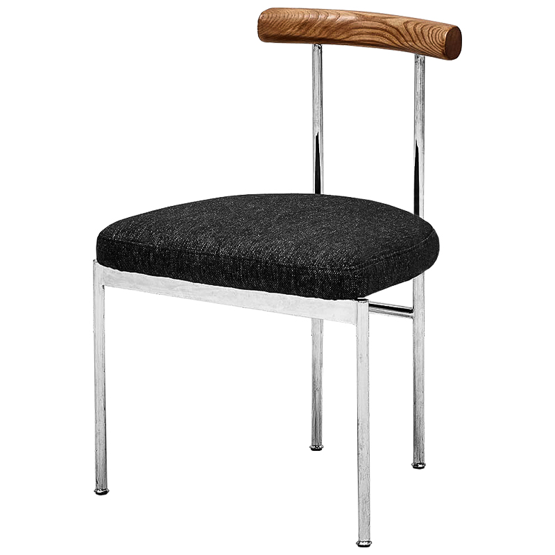 Стул Ferchar Loft Stool Черный Коричневый Хром в Нижнем Новгороде | Loft Concept 