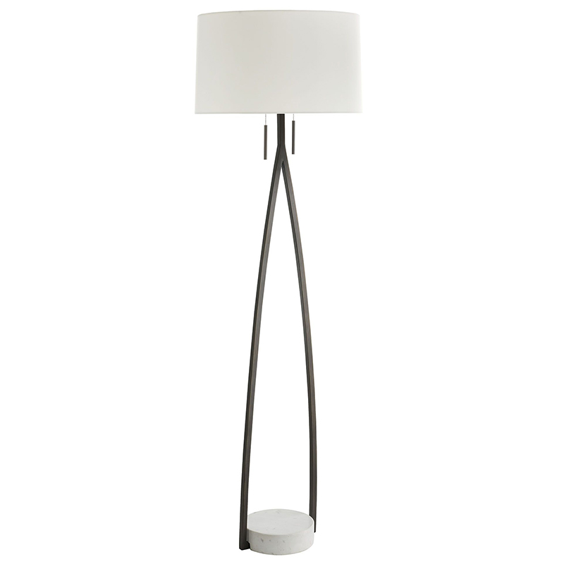 Торшер Arteriors KENNA FLOOR LAMP Черный Белый в Нижнем Новгороде | Loft Concept 