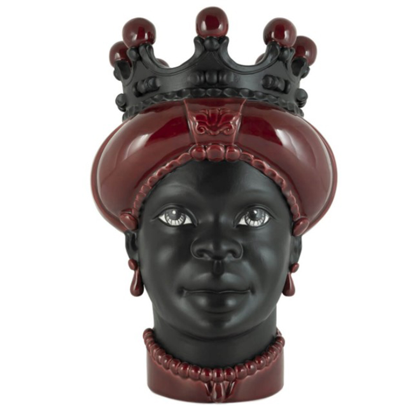 Ваза VASE MORO LADY CROWN DARK burgundy Бургундский красный Черный в Нижнем Новгороде | Loft Concept 