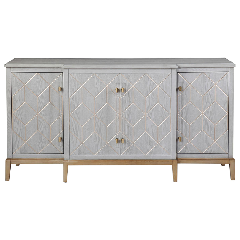 Комод Margaux Chest of Drawers Серый Латунь Прозрачный в Нижнем Новгороде | Loft Concept 