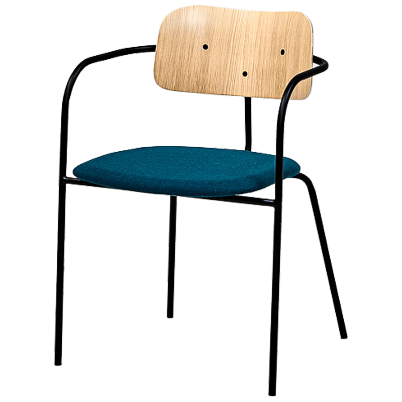 Стул Pilar Loft Stool blue Черный Морская синь Древесина в Нижнем Новгороде | Loft Concept 