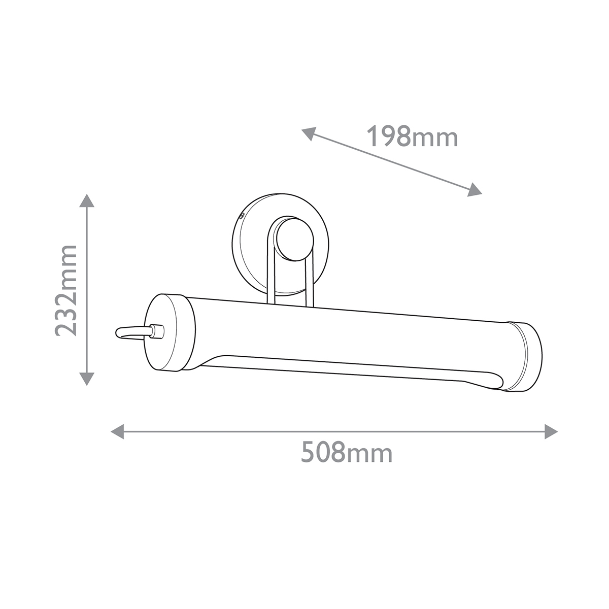 Светильник для картин цвета латунь с длинным цилиндрическим плафоном Alora в Нижнем Новгороде