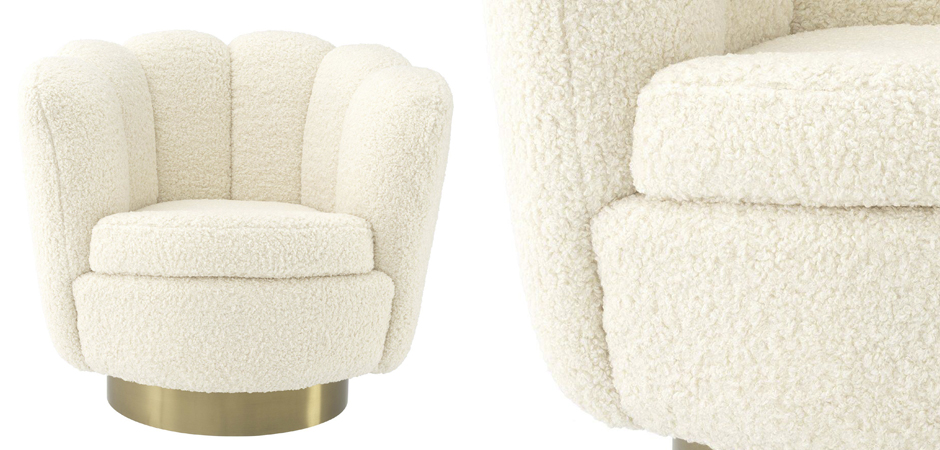 Кресло Eichholtz Swivel Chair Mirage cream Кресло Eichholtz Swivel Chair Mirage cream - Loft-Concept в Нижнем Новгороде