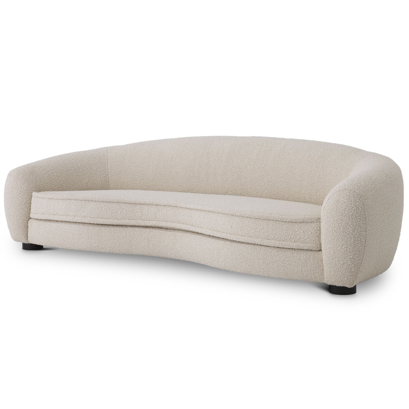 Диван Eichholtz Sofa Freud Boucle cream Кремовый Черный в Нижнем Новгороде | Loft Concept 