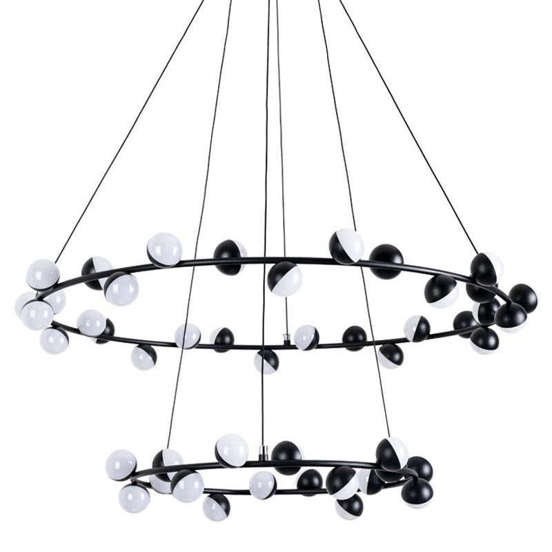 Люстра Vilelme Chandelier black double Черный в Нижнем Новгороде | Loft Concept 