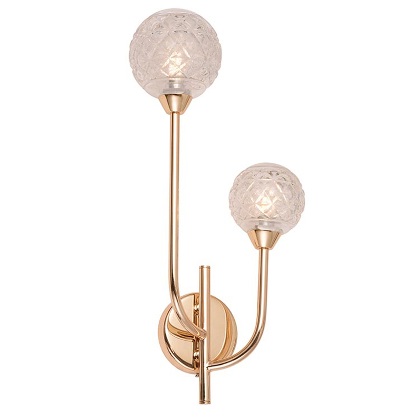 Бра Aella Glass Balls Sconce Прозрачный Золотой в Нижнем Новгороде | Loft Concept 