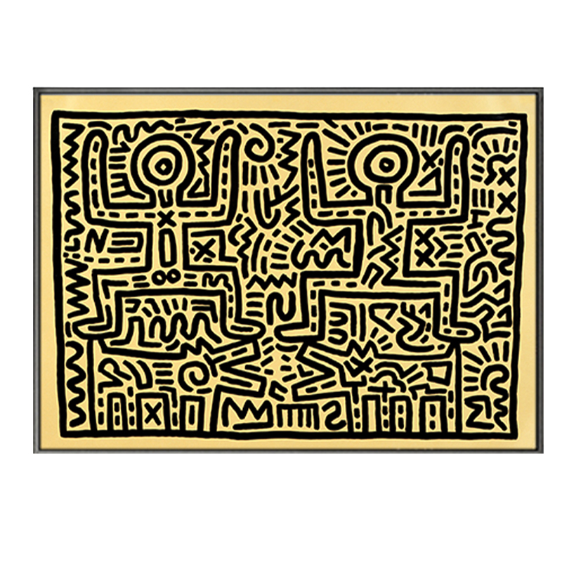 Постер Keith Haring 8 Черный Бежевый в Нижнем Новгороде | Loft Concept 