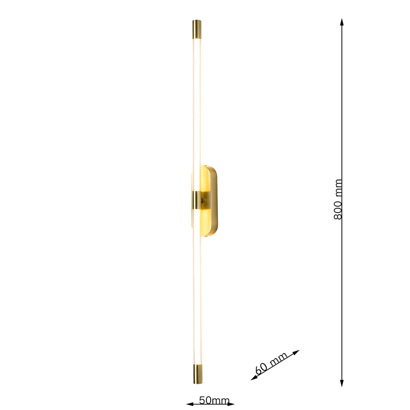 Бра Trumpet tube Double Золотое 80 см в Нижнем Новгороде