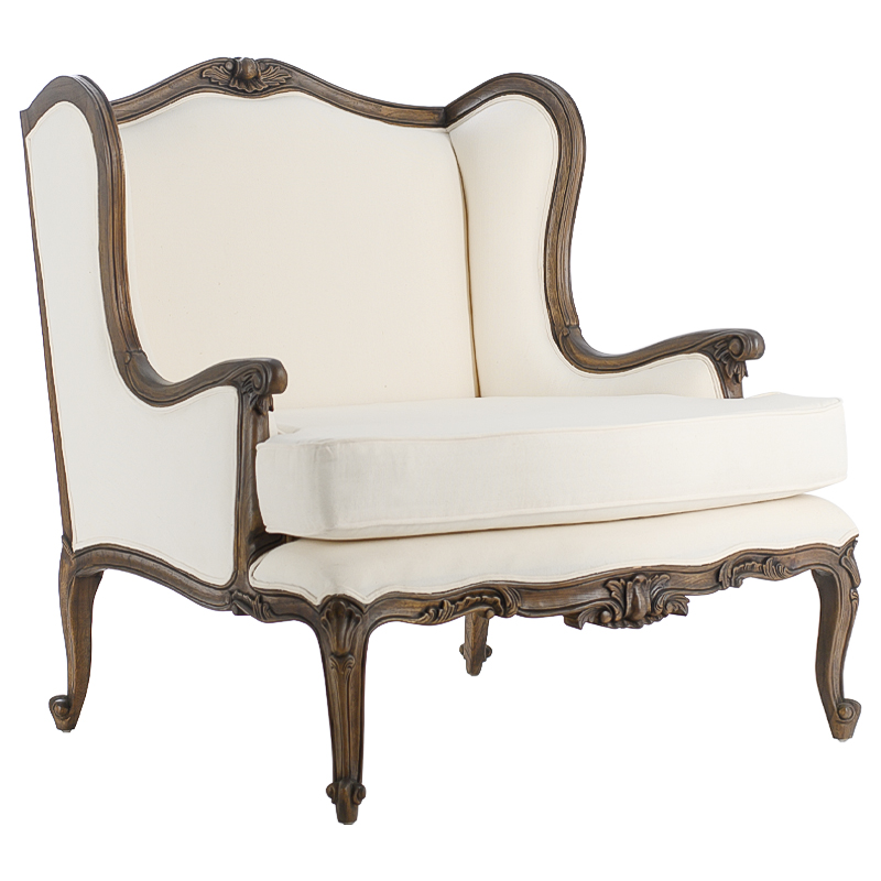 Кресло French Provence Armchair Fabrice ivory ( слоновая кость ) Коричневый в Нижнем Новгороде | Loft Concept 