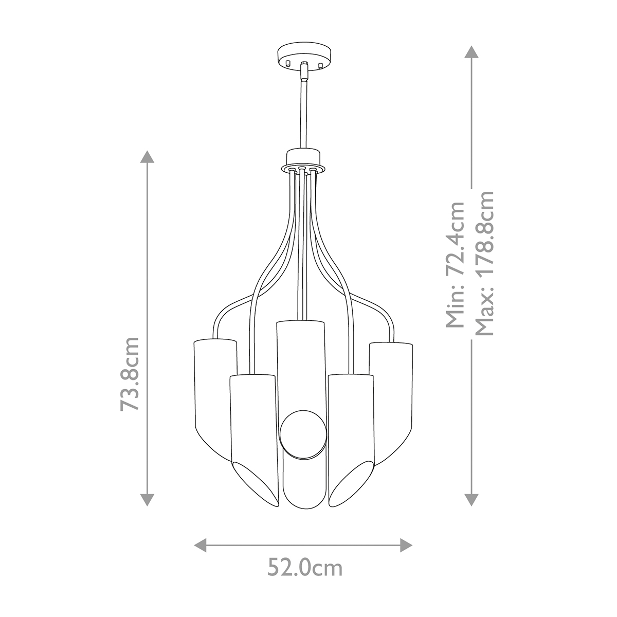 Люстра белого цвета с 6-ю цилиндрическими плафонами Elstead Lighting в Нижнем Новгороде