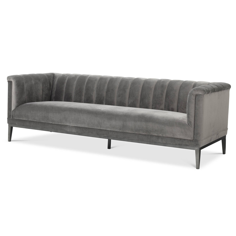 Диван Eichholtz Sofa Raffles grey Серый Темная бронза в Нижнем Новгороде | Loft Concept 