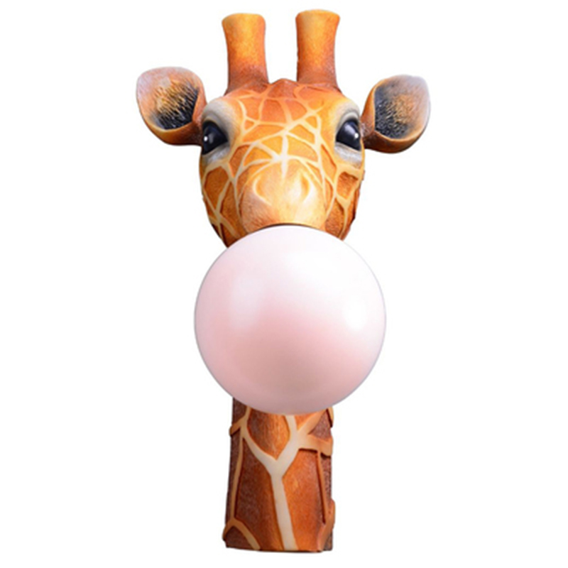 Бра для детской Жираф Bubble Gum Giraffe Wall Lamp Карамель Коричневый Розовый пастельный в Нижнем Новгороде | Loft Concept 