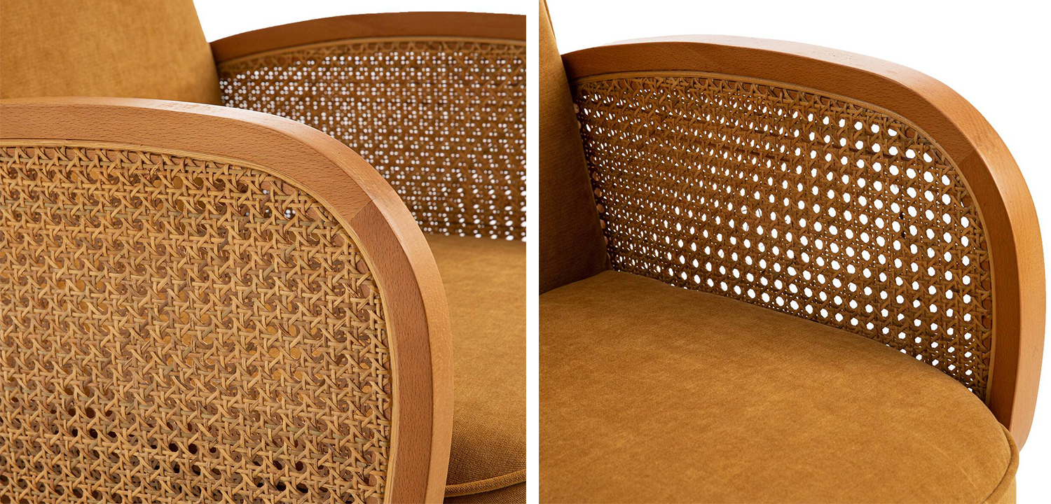 Стул Morten Wicker Mustard Chair - фото №1