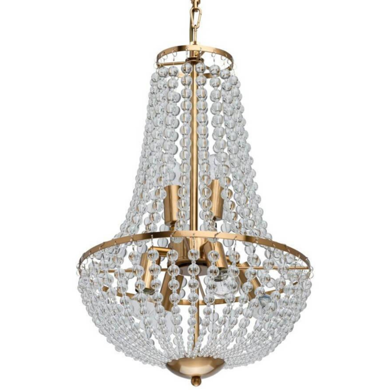 Люстра Virginia Clear Beads Chandelier Gold Золотой Прозрачное Стекло в Нижнем Новгороде | Loft Concept 