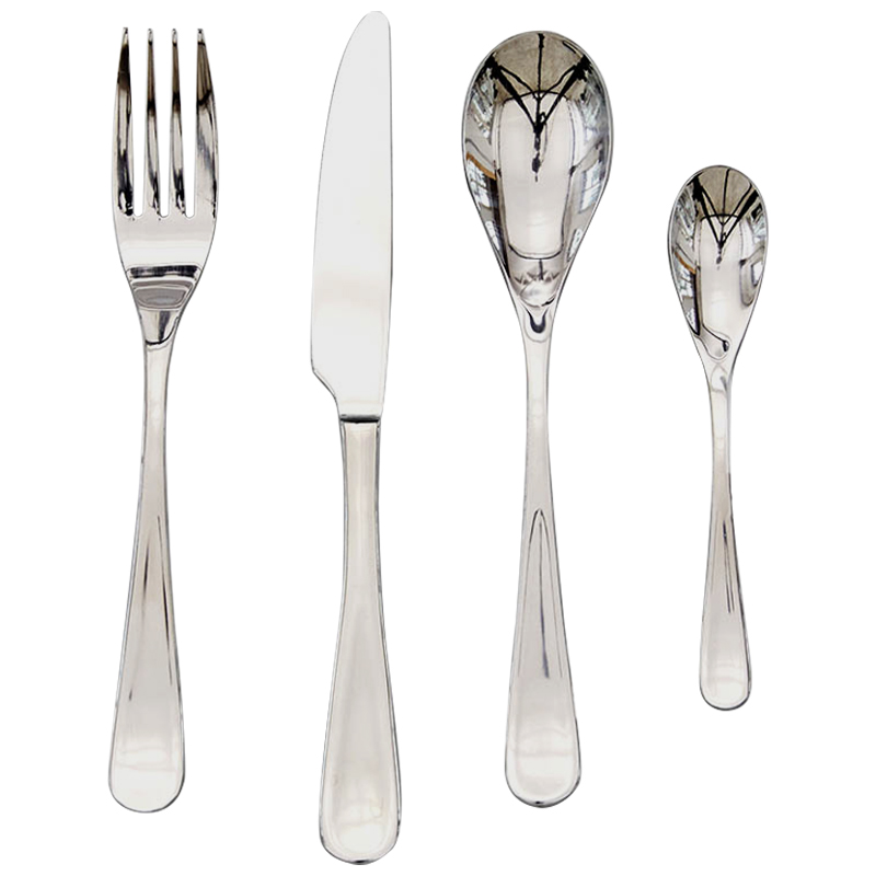 Столовые приборы на 4 персоны Contemporary Cutlery Set Серебряный в Нижнем Новгороде | Loft Concept 