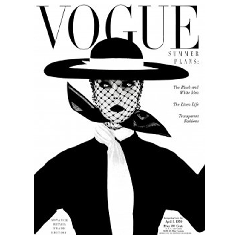 Постер Vogue Cover 1950 April Черный Белый в Нижнем Новгороде | Loft Concept 