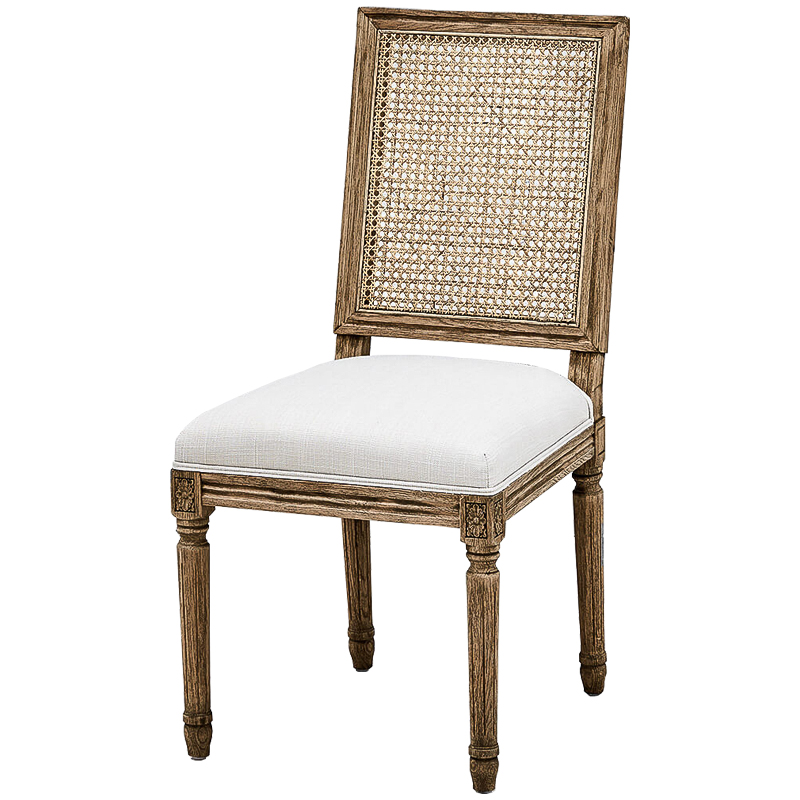 Стул French Provence Rattan Beige Stool Коричневый Бежевый в Нижнем Новгороде | Loft Concept 