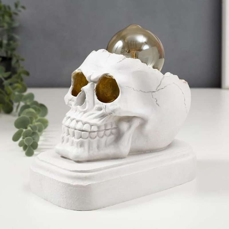 Настольная лампа White Skull Table Lamp Белый в Нижнем Новгороде | Loft Concept 