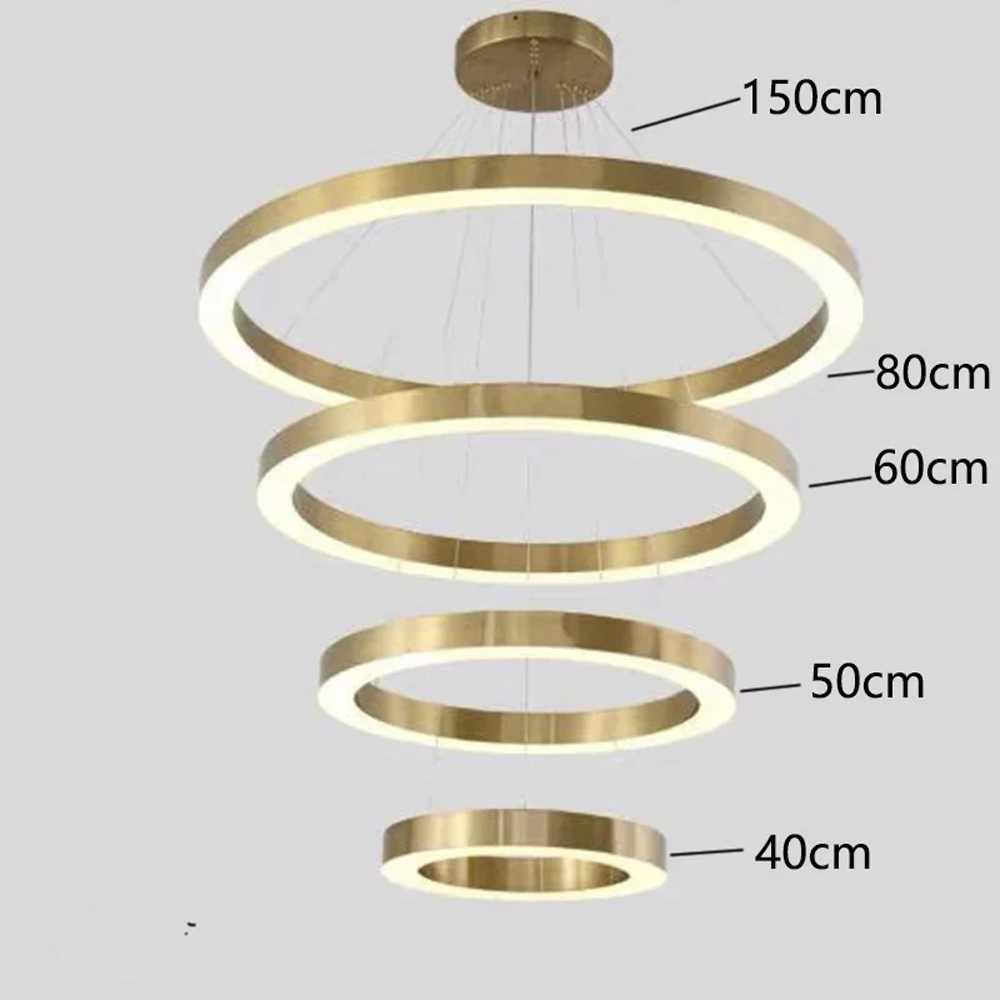 Люстра Light Ring Vertical Латунь в Нижнем Новгороде