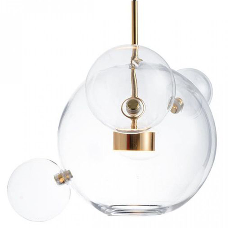 Подвесной Светильник Giopato & Coombes Bollr Pendant 4 BUBBLE LAMP золото Белый Золотой Прозрачное Стекло в Нижнем Новгороде | Loft Concept 