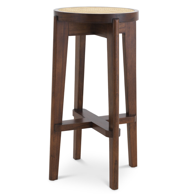 Барный стул Eichholtz Bar Stool Dareau brown Бежевый Коричневый в Нижнем Новгороде | Loft Concept 