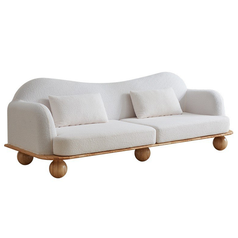 Диван Gould Wooden Forms Sofa Коричневый Белый в Нижнем Новгороде | Loft Concept 