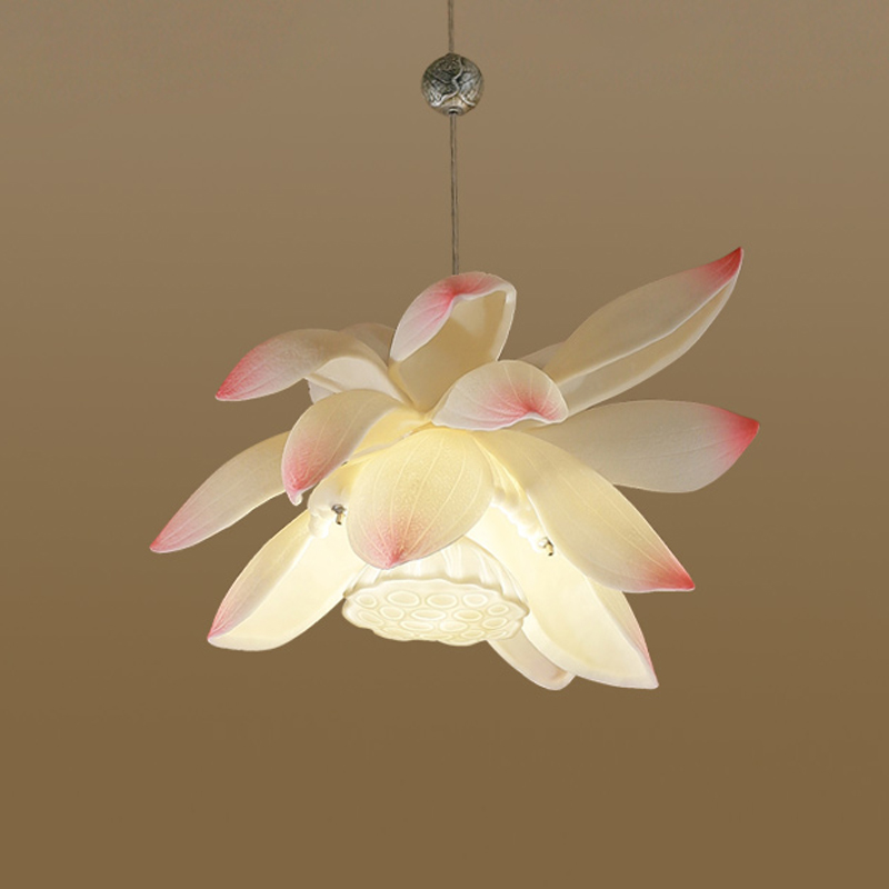 Подвесной светильник Lotus Flower Pendant Белый Розовый пастельный в Нижнем Новгороде | Loft Concept 