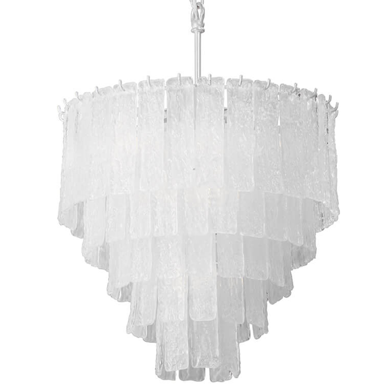 Люстра подвесная Textured Glass Chandelier Белое матовое стекло в Нижнем Новгороде | Loft Concept 