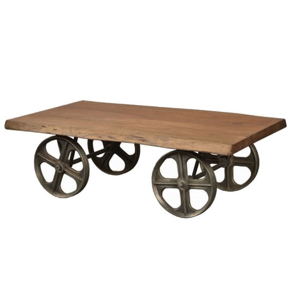 Стол на колесах Industrial Coffee Table on Wheels Акация в Нижнем Новгороде | Loft Concept 