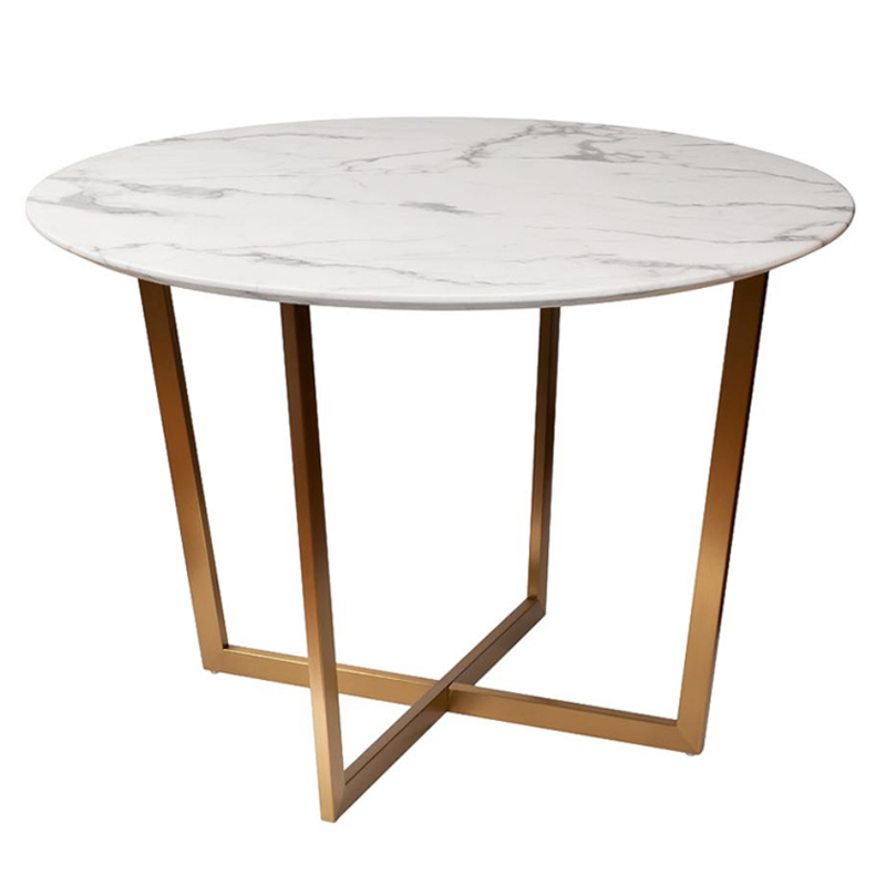 Обеденный стол Dining table Jacques round white Белый Золотой в Нижнем Новгороде | Loft Concept 