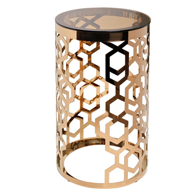 Подставка Yen Geometry pink gold cylinder 70 Глянцевое золото в Нижнем Новгороде | Loft Concept 