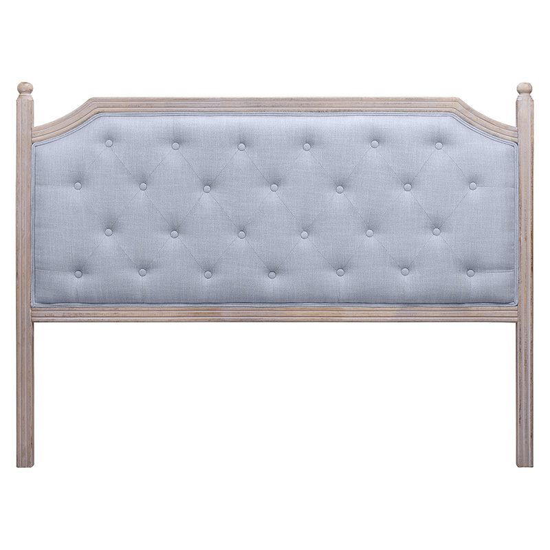 Изголовье кровати серое с мягкой обивкой из рогожки Emma Headboard Серый Коричневый в Нижнем Новгороде | Loft Concept 