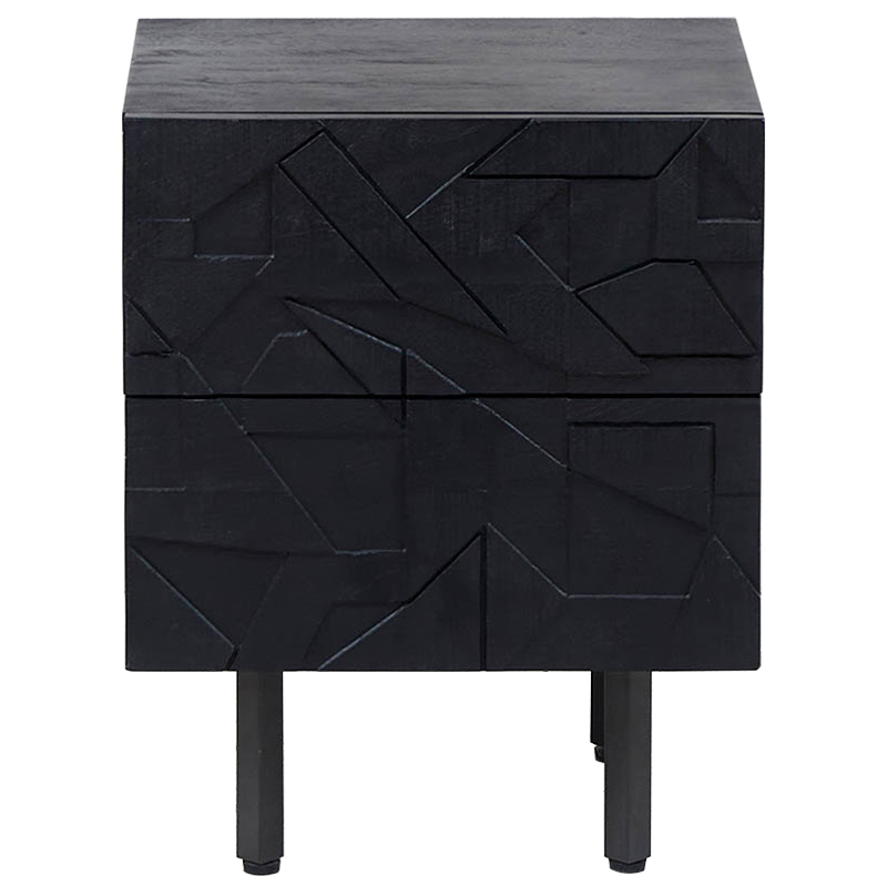 Тумба Polygonal Ornament Nightstand Черный в Нижнем Новгороде | Loft Concept 