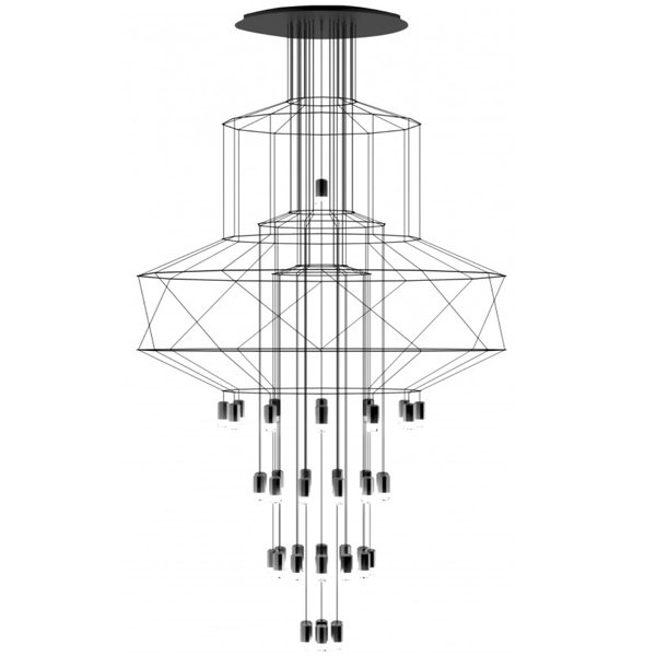 Люстра Wireflow Chandelier 0374 Suspension lamp Черный в Нижнем Новгороде | Loft Concept 