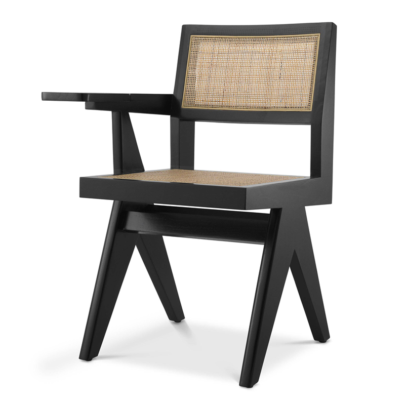 Стул Eichholtz Chair Niclas With Desk black Бежевый Черный в Нижнем Новгороде | Loft Concept 