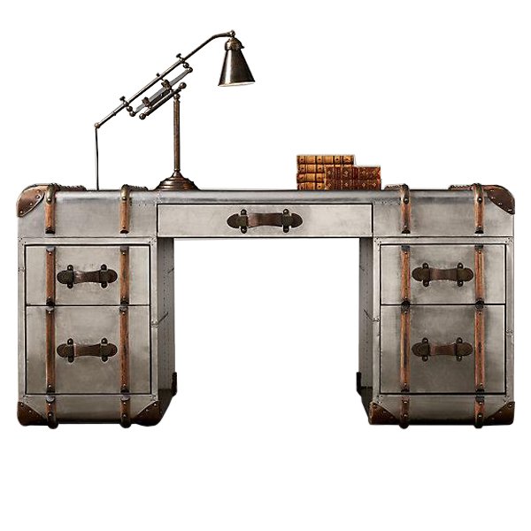 Стол RH Richards metal trunk Desks Алюминий Коричневый винтаж в Нижнем Новгороде | Loft Concept 