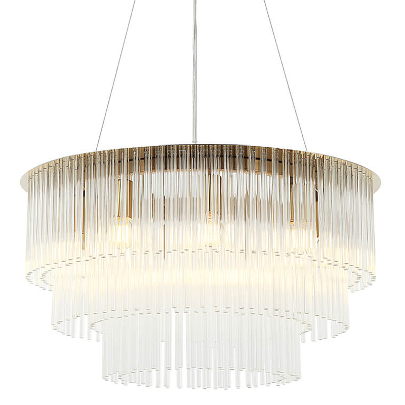 Люстра Harrison Chandelier gold 9 lamp Глянцевое золото Прозрачный в Нижнем Новгороде | Loft Concept 