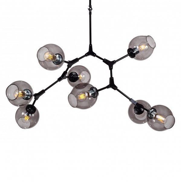 Люстра branching bubble Chandelier 8 Black Черный Серый в Нижнем Новгороде | Loft Concept 