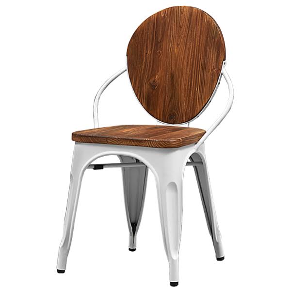 Стул Tolix chair Wooden White Дуб темный Белый в Нижнем Новгороде | Loft Concept 